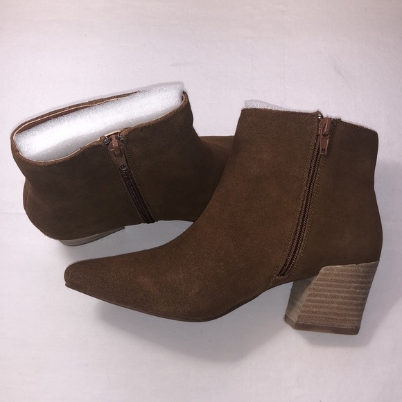 New Womens Kensie Ankle Booties Boots Brown - Picture 9 of 15
